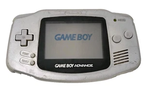 Nintendo Game Boy Advance Console Silver Platinum AGB-001 NO Battery Cover WORKS - Picture 1 of 11