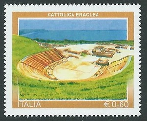 2007 ITALIA CATTOLICA ERACLEA VARIETà MANCANZA COLORE NERO MNH ** - E3-5 - Picture 1 of 1