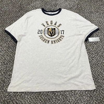 Camiseta con timbre NHL Las Vegas Golden Knights 2017 para hombre talla XL beige manga corta Foto 1 de 4