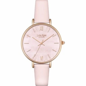 Lola Rose London LR2026 Pink Rose Quartz Dial Pink Leather Band Watch Womens NWT - Picture 1 of 2