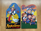 The Three Little Pigs & Mother Goose Book of Rhymes Green Tiger Press Lot Of 2