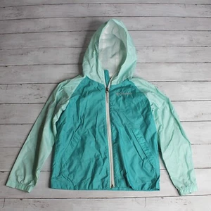 Columbia Girl's Hooded Windbreaker Jacket Youth Size XS 6 7 Full Zip Lightweight - Picture 1 of 10
