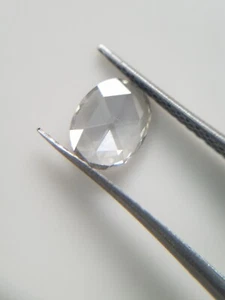 0,56 quilates (1 pieza) 7,5 x 5,7 x 1,5 mm, diamante de forma ovalada corte rosa blanco natural - Imagen 1 de 10
