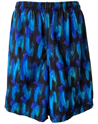 Vintage Speedo Nylon Swim Trunks L Pockets Elastic Waist Blue Lightning 90s Y2K - Image 1 of 4