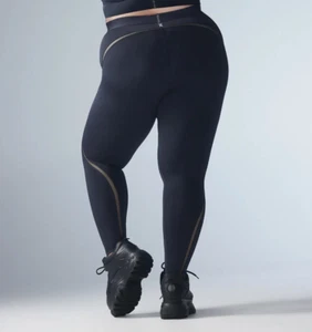 SavageXFenty Flow High-Waist getrimmte Legging schwarz Kaviar Größe 3X Neu mit Etikett - Bild 1 von 7