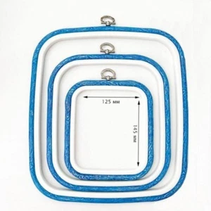 Nurge Square Rubber Hoops With Suspension, Rim Height 10mm, 125*145mm (Blue). - Picture 1 of 2