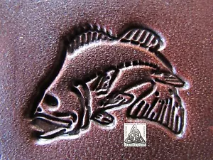 Auslaufmodell Midas detaillierte springende Fische 1" Leder Stempel Werkzeug 8206 - Bild 1 von 2