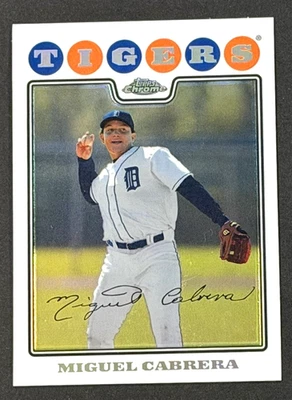 2008N TOPPS CHROME MIGUEL CABRERA REFRACTOR - Image 1 of 2