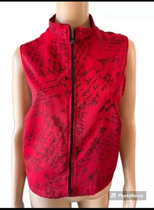 Dana Lee Ropa Deportiva Rojo Chaleco Chaqueta Golf Caminar Talla Grande - Imagen 1 de 8