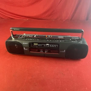 Vintage Sony (CFS-W404) Portable Stereo Double Cassette Boombox - Lesen! - Bild 1 von 9