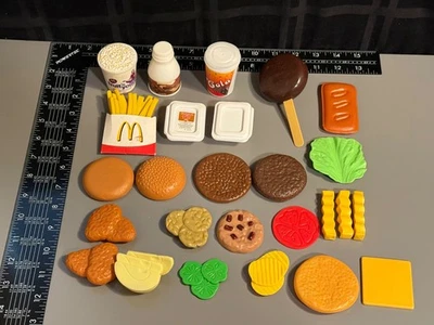 Mcdonalds DQ & Other Pretend Play Food Lot 26 Ice Cream Dilly Bar Fries Nuggets - Image 1 of 4