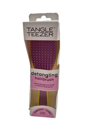 Tangle Teezer Detangler hairbrush Straight - Curly Rosa/Gelb. - Bild 1 von 4