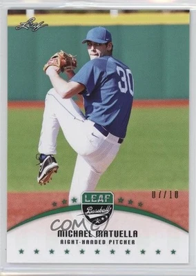 2015 Leaf Baseball Green /10 Michael Matuella #19 - Image 1 of 2
