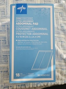 MEDLINE Bauchpolster (ABD-Pad) Mullverband 8" x 10" steril 18er Box - Bild 1 von 6
