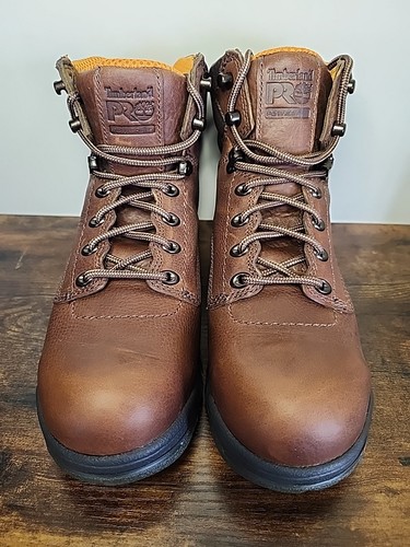 Stivali da lavoro Timberland Pro Titan 6" donna 9 W punta di sicurezza in lega di pelle marrone
