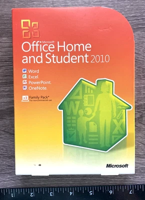 Microsoft Office 2010 Home and Student Family Pack for 3 PCs Genuine Retail Box - Image 1 of 4