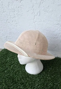 Vintage The Hat Factory Safari Hat Hard Pith Onesize Adjustable Peachy Tan - Picture 1 of 6