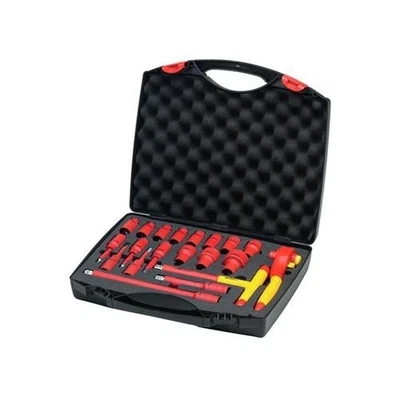 Wiha Insulated 1/2in Ratchet Wrench Set 21 Piece inc Case 1,000 V AC WHA43024 - Image 1 of 2