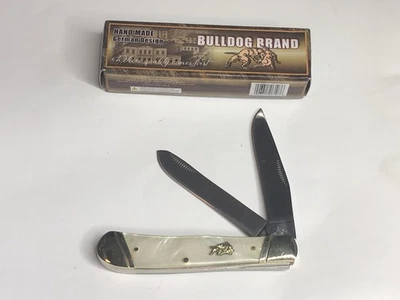 Navaja de Bolsillo Plegable Marca Bulldog Madre Perla Trapper Foto 1 de 4