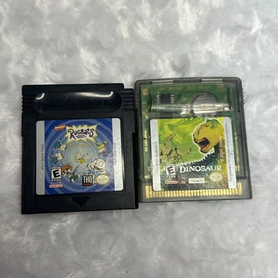 Rugrats & Disney Dinosaur Nintendo Gameboy Color 1998 Tested Authentic See Video - Image 1 of 4