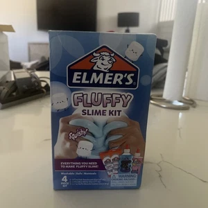 Elmer's Fluffy Slime Kit con Colla Traslucida e Glitterata per Gioco Sensoriale SIGILLATO! - Foto 1 di 4