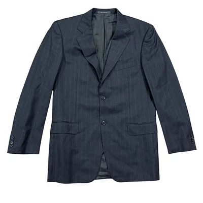 Blazer de lana a rayas carbón Ermenegildo Zegna Traje Chaqueta para hombre 50R Foto 1 de 4