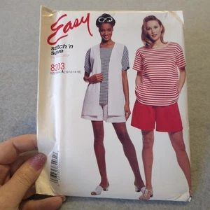 Vintage McCall's 8203 Stitch 'n Save Pattern Sz 10-16 Uncut Easy Shorts Top - Picture 1 of 6