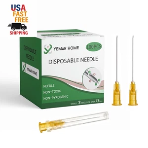 Aguja 25G 1,5 pulgadas, agujas calibre 25 1,5 pulgadas, agujas hipodérmicas, (paquete de 100) 25G - Imagen 1 de 12