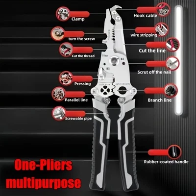 Folding Multifunctional Wire Stripper - Portable All-in-One Electrical Tool - Image 1 of 4