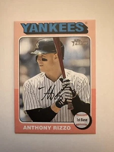 Anthony Rizzo 1/1 Pink SSP 2024 Topps Heritage Mini NY Yankees Note Description - Picture 1 of 2