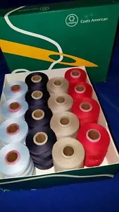 ONE SPOOL "Coats American - KISMET GIANT" USA COTTON THREAD SEWING/T30/00/2-Cord - Picture 1 of 24