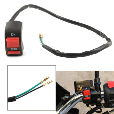7/8" Motorcycle Handlebar Kill On-Off Latching Switch 12V Scooter ATV Dirt Bike - Image 1 of 4