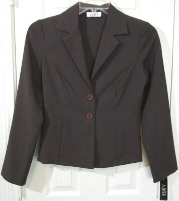 Blazer ligero A. Byer marrón chocolate nuevo con etiquetas, sin forro, mediano Foto 1 de 4