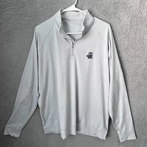 Holderness Bourne Pullover Mens Large Gray Quarter Zip Dry Luxe Performance Golf - Picture 1 of 13