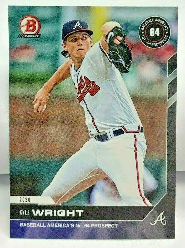 Kyle Wright 2020 Bowman Next BA Top 100 Prospects #T11 ATLANTA BRAVES - SP /770 - Image 1 of 2