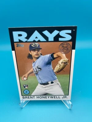 2021 Topps Update Series - 1986 Topps Anniversary #86B-50 Brent Honeywell Jr. RC - Image 1 of 2