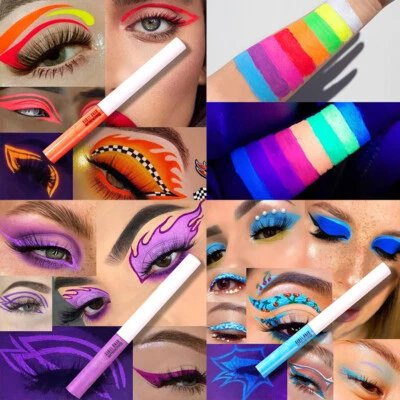 Waterproof Liquid Eyeliner Pen Long Lasting Neon Fluorescent Eye Liner Makeup  ₪ - Image 1 of 4