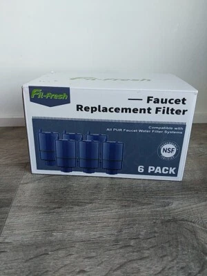 6 pack Pur faucet Water Filter Systems.Fil-fresh, Faucet  Replacement Filter NSF - Image 1 of 2