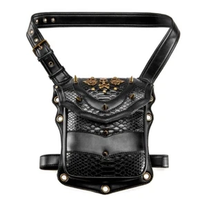Retro Crossbody Bag Punk Shoulder Bag Travelling Hiking Fanny Pack for Men Women - Picture 1 of 8