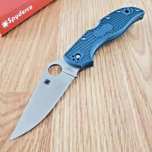 Spyderco Stretch 2 Folding Knife 3.5" K390 Tool Steel Blade Blue FRN Handle - Picture 1 of 12