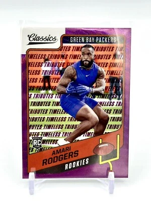 2021 Classics Premium Timeless Tributes Purple #193 Amari Rodgers RC SP #26/50 - Image 1 of 4