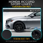 Fit 18-20 Accord Sport Wheel Chrome Delete Overlay Blackout Kit - Matte Black