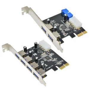 2/4 Ports PCI Express USB 3.0 Front Panel Card Adapter 4Pin / 20Pin Controller - Picture 1 of 28