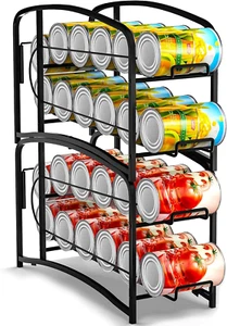 2 Pack Stackable Can Rack Holder for Fridge Kitchen Cupboard, Counter-Top, Pa... - Picture 1 of 1