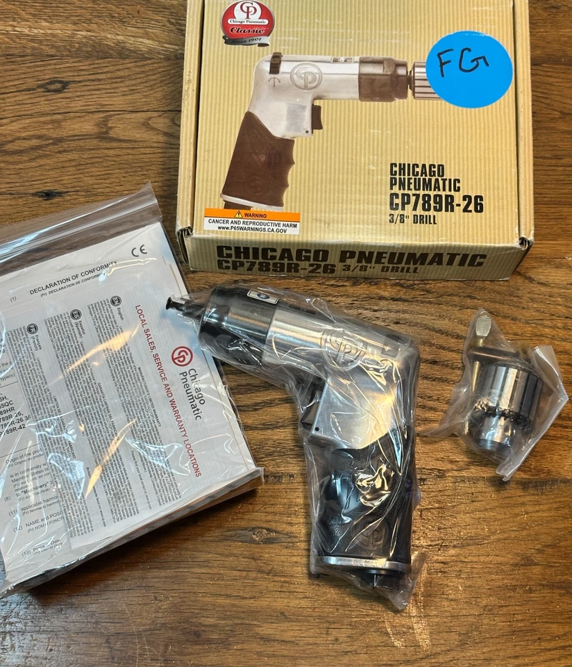 Chicago Pneumatic 3/8 英寸双面空气动力钻 2600 RPM 钥匙扣 CP789R-26 — 第 1/4 张图片