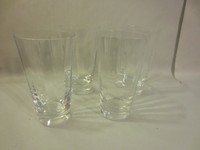 LOT OF 4 VINTAGE BACCARAT CAPRI OPTIC HIGHBALL GLASSES  5 1/2" TALL