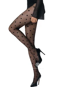 Collants sexy design mode pour femmes POLKA DOT motif par Sentelegri « ROSE » - Photo 1 sur 3