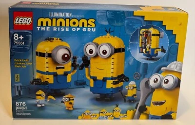 LEGO RISE OF GRU 75551 Brick-built Minions and their Lair set Bob Stuart Kevin - Image 1 of 4