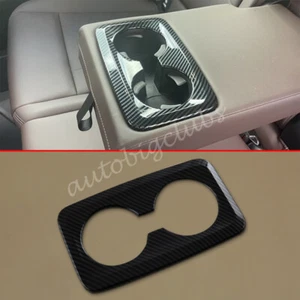 Para BMW X1 2023-2024 Fibra de Carbono Asiento Trasero Portavasos Cubierta Tapicería Accesorios - Imagen 1 de 5