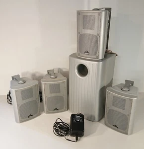 Magnat Matrix Subwoofer und 4 Boxen Lautsprecher Home Theatre Heimkino silber - Bild 1 von 24